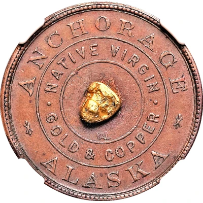 Token - Anchorage Alaska Native Virgin Gold and Copper ND front