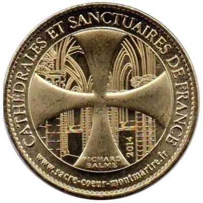 Token - Arthus Bertrand - Cathédrales et sanctuaires de France Sacré-Coeur de Montmartre - Christ de la mosaïque back