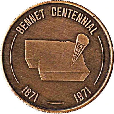 Token - Bennet, Nebraska Centnnial front