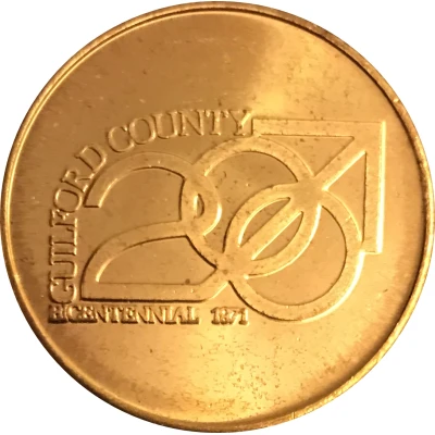 Token - Bicentennial Guilford County, North Carolina front