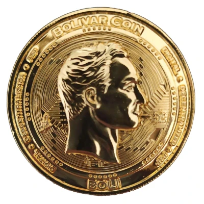 Token - Bolivarcoin 5th anniversary Bitcoin front