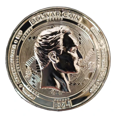 Token - Bolivarcoin 5th anniversary Bitcoin front