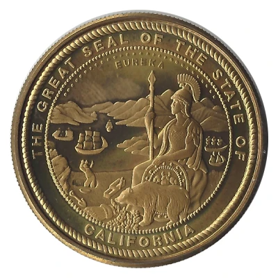 Token - California Gold Discovery California Sesquicentennial back