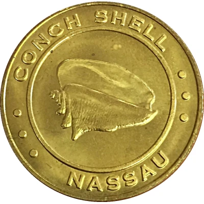 Token - Caribbean Mint Nassau, Bahamas - Conch Shell front