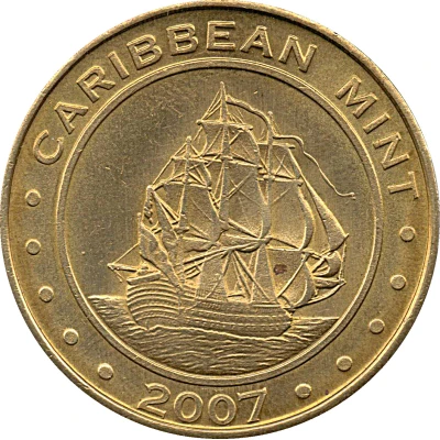 Token - Caribbean Mint Nassau, Bahamas - Conch Shell back