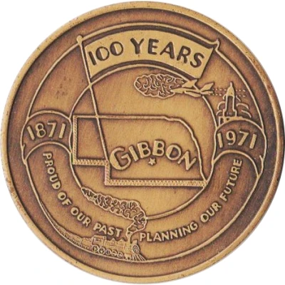 Token - Centennial Gibbon, Nebraska front