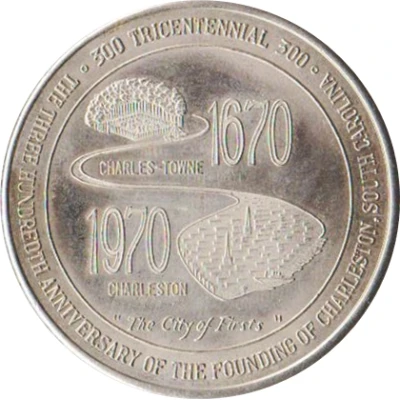 Token - Charleston, South Carolina Tricentennial First Shot Fired in the Confederate War ND back