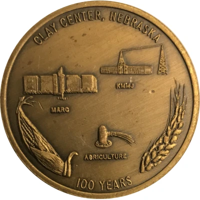 Token - Clay Center, Nebraska Centennial back