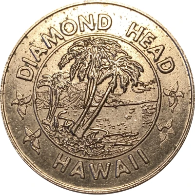 Token - Diamond Head /Tiki (Honolulu, Hawaii) ND back