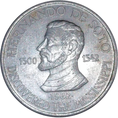 Token - Discovered the Mississippi Hernando de Soto front