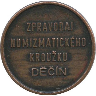 Token - Děčín Numismatic Society back