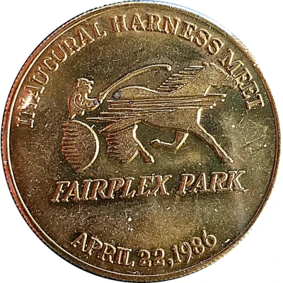 Token - Fairplex Park Inaugural Harness Meet Pomona, California front