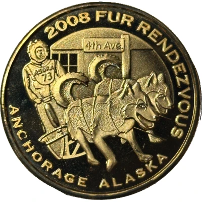 Token - Fur Rendezvous Anchorage, Alaska front