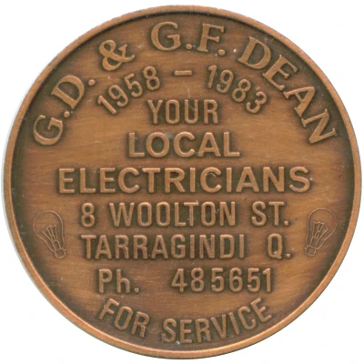 Token - G.D & G.F Dean Electrical Contractors front