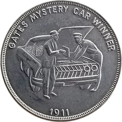 Token - Gates Mystery Car Winner (1911) ND back