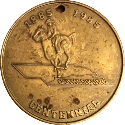 Token - Gothenburg, Nebraska Centennial front