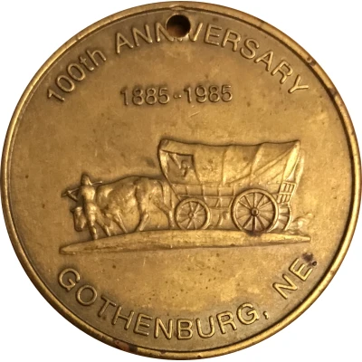 Token - Gothenburg, Nebraska Centennial back