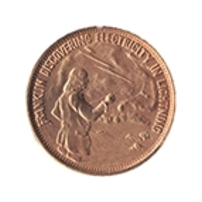 Token - Great Americans Benjamin Franklin back