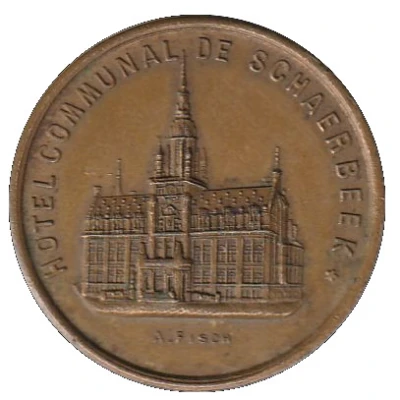 Token - Inauguration City Hall Schaerbeek front