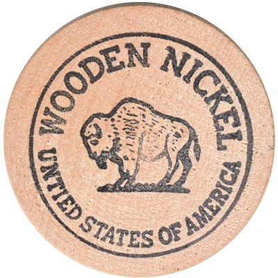 Token - John W. Powell (Wooden Nickel) ND back