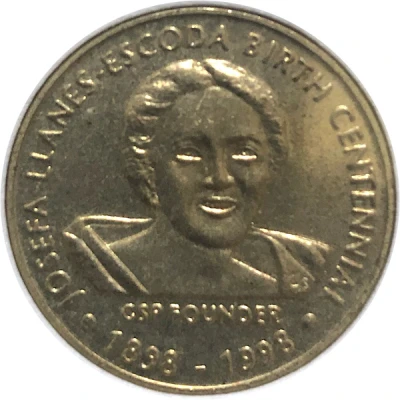 Token - Josefa Llanes-Escoda Birth Centennial front