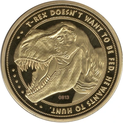 Token - Jurassic Park 25th Anniversary; T-Rex; gold edition ND front