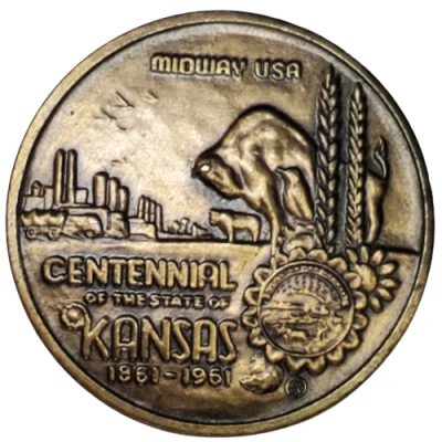 Token - Kansas Centennial Allen County front