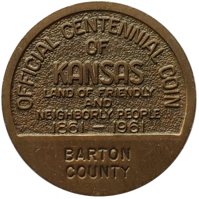 Token - Kansas Centennial Barton County back