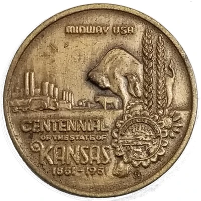 Token - Kansas Centennial Jewell County front