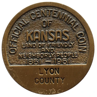 Token - Kansas Centennial Lyon County back