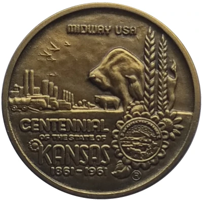 Token - Kansas Centennial Santa Fe Trail front