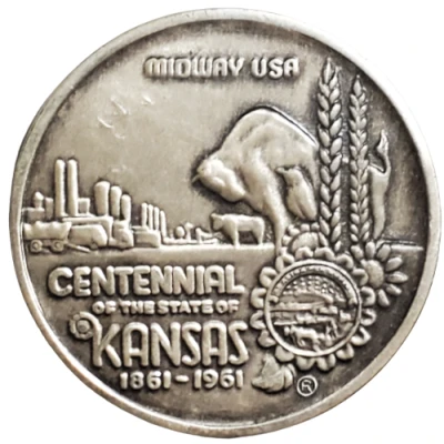 Token - Kansas Centennial front