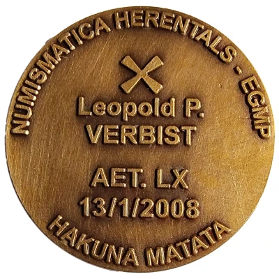 Token - Katanga - EGMP, 60th anniversary of Leopold Verbist back