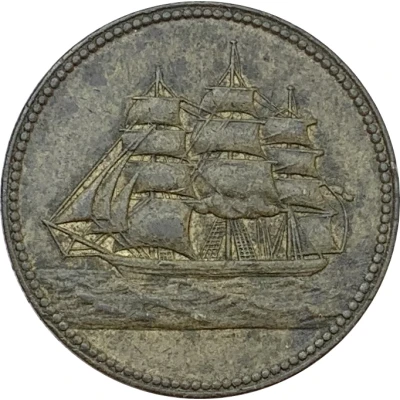 Token - Keir, Dundas and Co. Ship type; Kings Street, Kandy ND back