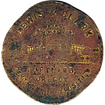Token - Lewis and Clark Portland, Oregon back