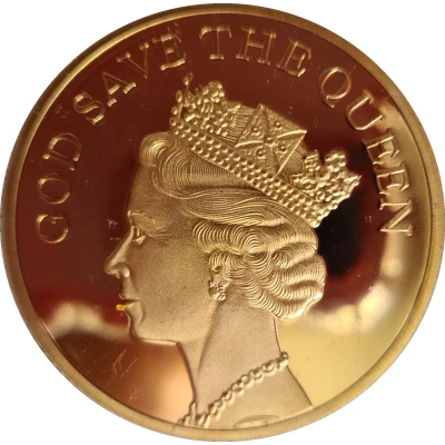 Token - London (God save the Queen; Gold color) ND front