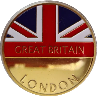 Token - London (God save the Queen; Gold color) ND back