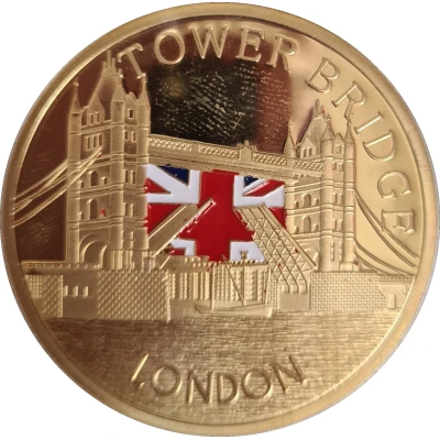 Token - London (Tower Bridge; Gold color) ND front