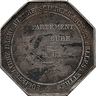 Token - Louis Philippe I Société libre d'agriculture, sciences, arts et belles-lettres de l'Eure back