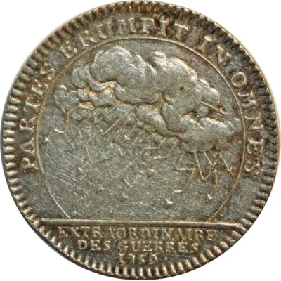 Token - Louis XV - Extraordinaire des guerres - Partes Erumpit in Omnes silver back