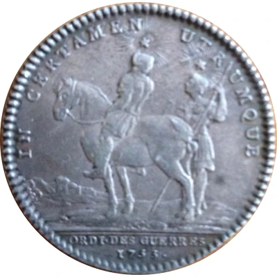 Token - Louis XV - Ordinaire des guerres - In Certamen Utrumque silver back