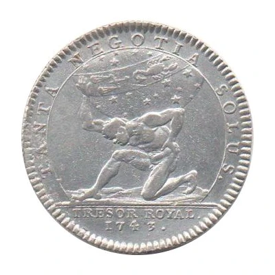 Token - Louis XV - Trésor Royal - Tanta negotia solus silver back