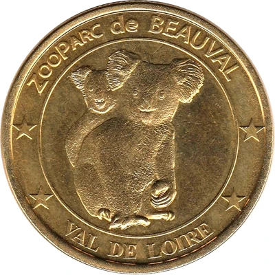 Token - Médailles et Patrimoine Val de Loire - ZooParc de Beauval - Koala front