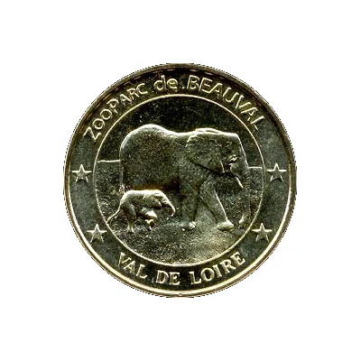 Token - Médailles et Patrimoine Val de Loire - ZooParc de Beauval - Éléphant front