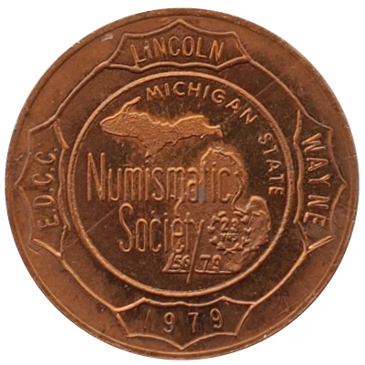 Token - Michigan State Numismatic Society Dearborn, Michigan front