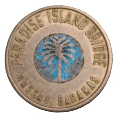 Token - Paradise Island Bridge - Palm Tree; First Issue (Nassau) ND back