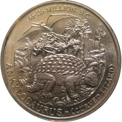 Token - Post Pebbles Cereal Premium Ankylosaurus, second series ND front