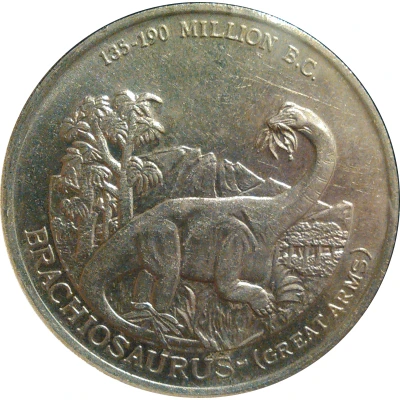 Token - Post Pebbles Cereal Premium Brachiosaurus, second series ND front