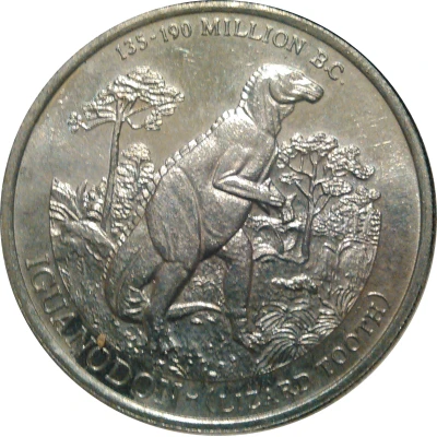 Token - Post Pebbles Cereal Premium Iguanodon, second series ND front