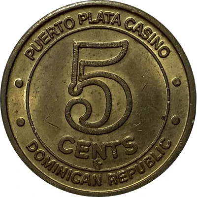 Token - Puerto Plata Casino, 5 cents ND back